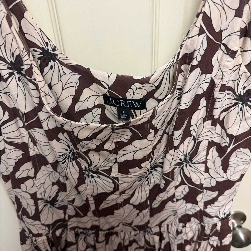 J.crew Fit-and-flare midi dress in floral cotton poplin - Picture 2 of 3